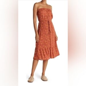 Dual Nature Strapless Midi Dress